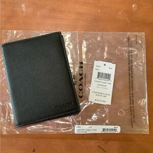 Coach Black Passport Case